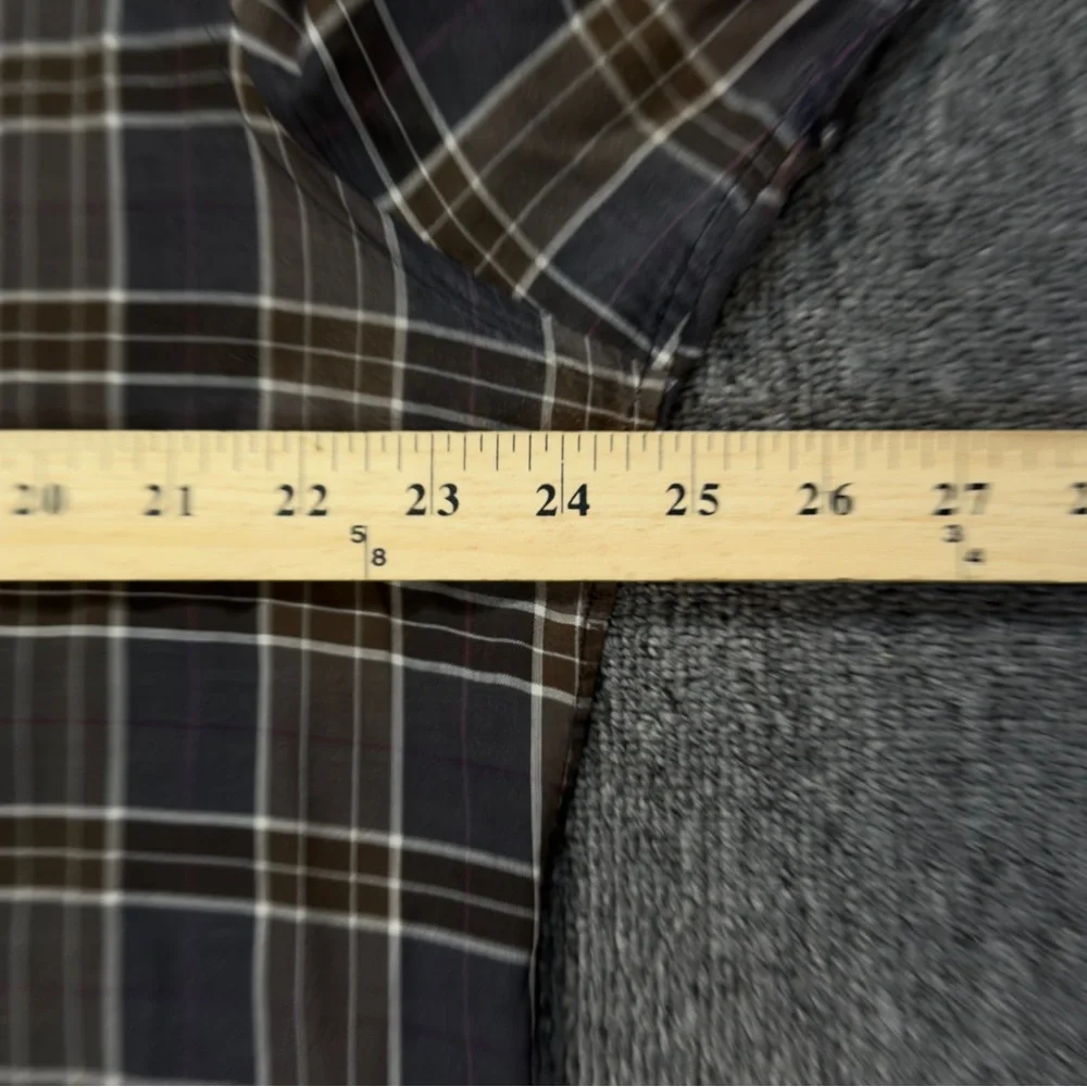 John Varvatos Men's Plaid‎ Button-Up Shirt Size XL Lightweight & Thin Breathable